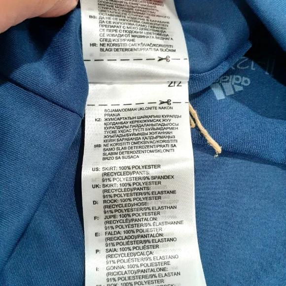 Adidas Girl's Club Tennis Skirt Tech Indigo Size M - Picture 7 of 9